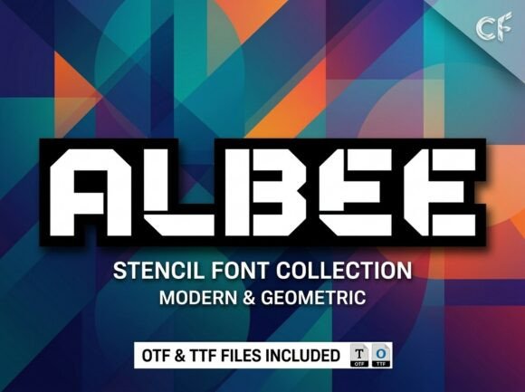 Albee: A Bold Stencil Display Font for Editors