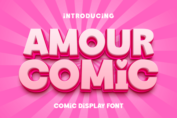 Amour Comic Font for Romantic Craft Designs