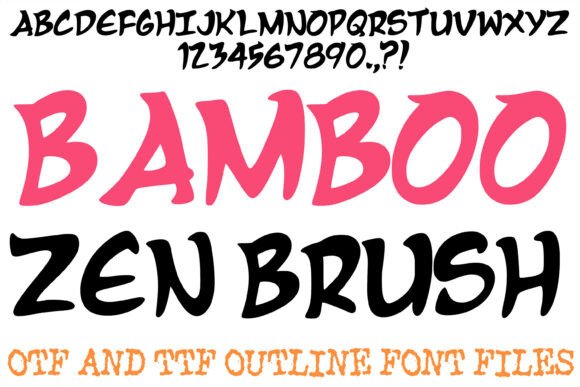 Bamboo Zen Brush Font for Makers