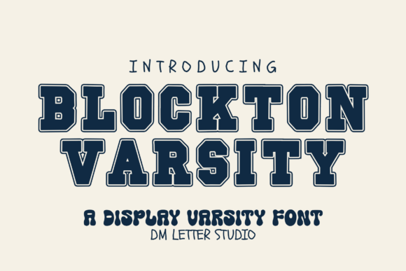 Blockton Varsity: Bold Display Font for Designers