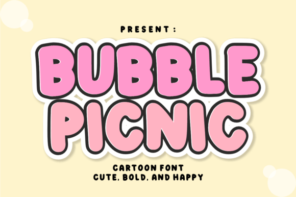 Bubble Picnic Font for Crafters & Sellers