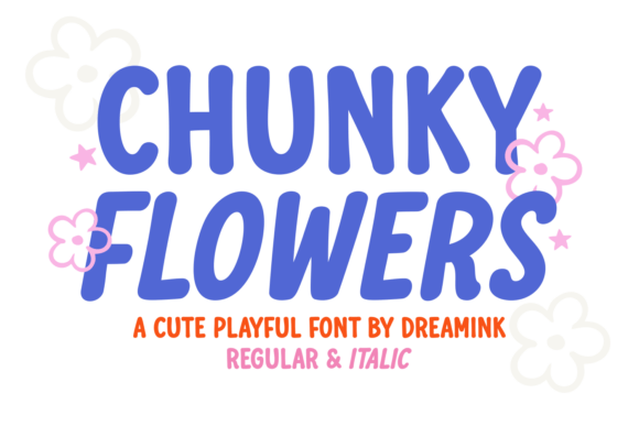Chunky Flowers Typeface for Bold Branding