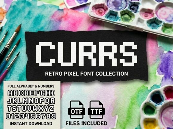 Currs: The Retro Pixel Typeface for Bold Campaigns
