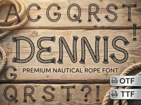 Dennis: A Nautical Rope Font for Bold Branding