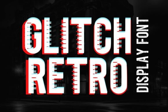 Glitch Retro Typeface for Bold Editorial Design