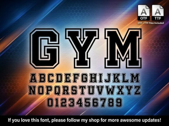 Gym Typeface for Bold Editorial Design