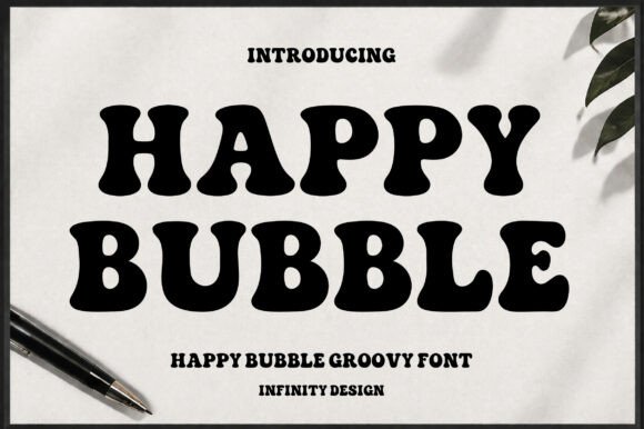 Happy Bubble: A Retro Display Font for Branding