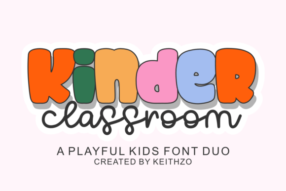 Kinder Classroom Font for Playful Editorial Design