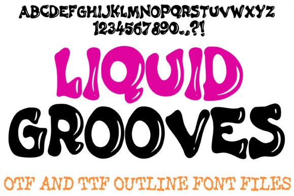 Liquid Grooves: A Retro Display Font for Modern Editors