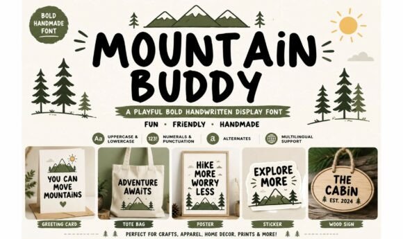 Mountain Buddy Font for Bold Brand Identity