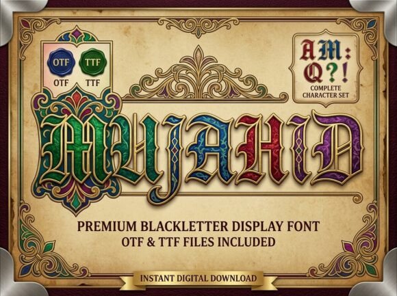 Mujahid Typeface for Bold Web Headers
