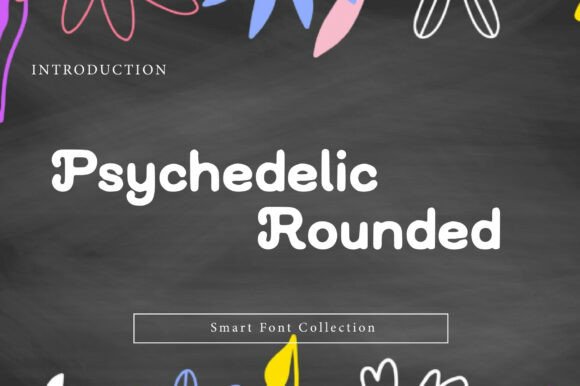 Psychedelic Rounded Font for Retro Web Design