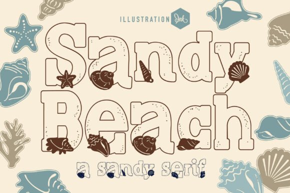 Sandy Beach: A Whimsical Display Font for Makers