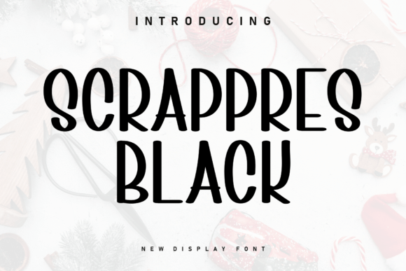 Scrappres Black Typeface for Artisan Branding