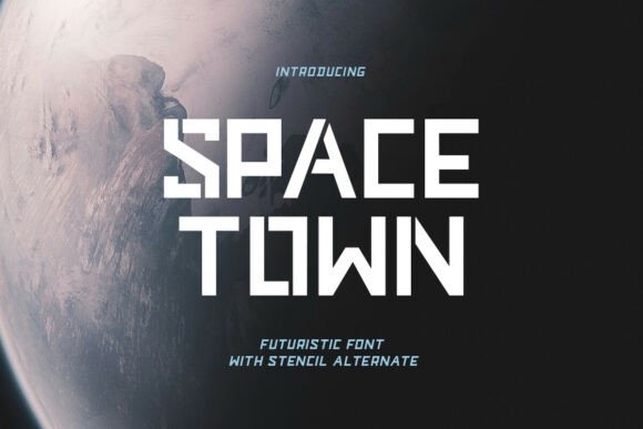 Space Town Font for Futuristic Web Design