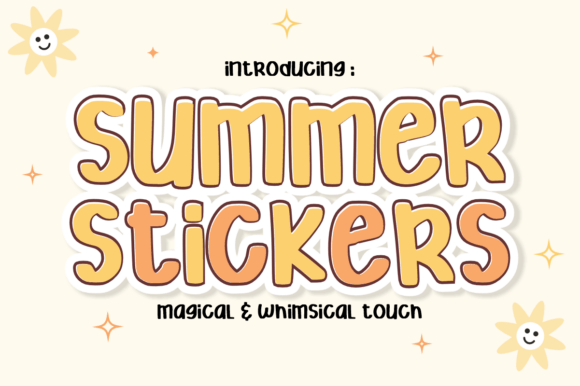 Summer Stickers: A Bold Display Font for Web Design