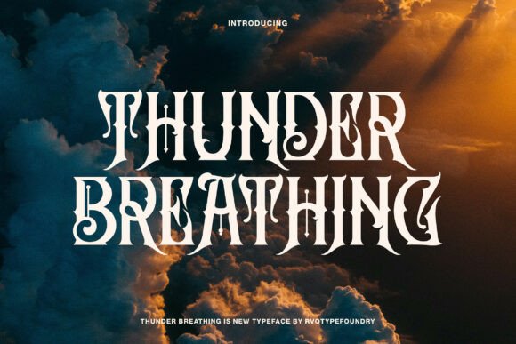 Thunder Breathing: A Premium Display Font for Web Design