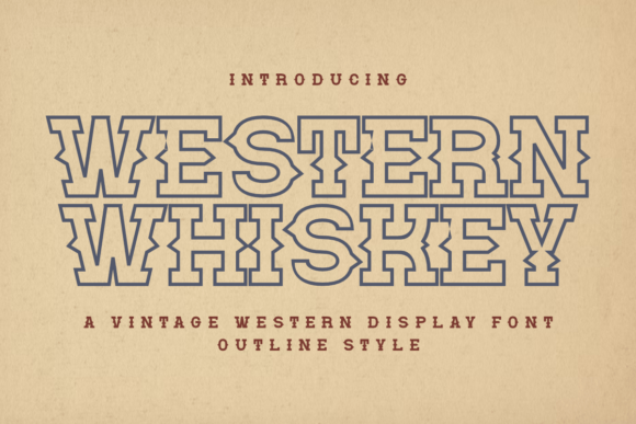 Western Whiskey Outline Font for Bold Branding