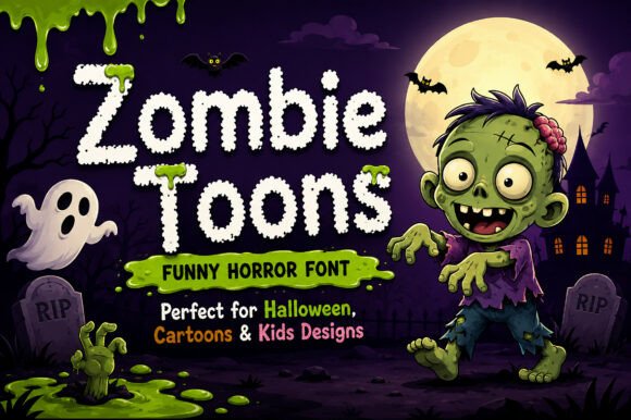Zombie Toons: The Playful Display Font for Spooky Campaigns